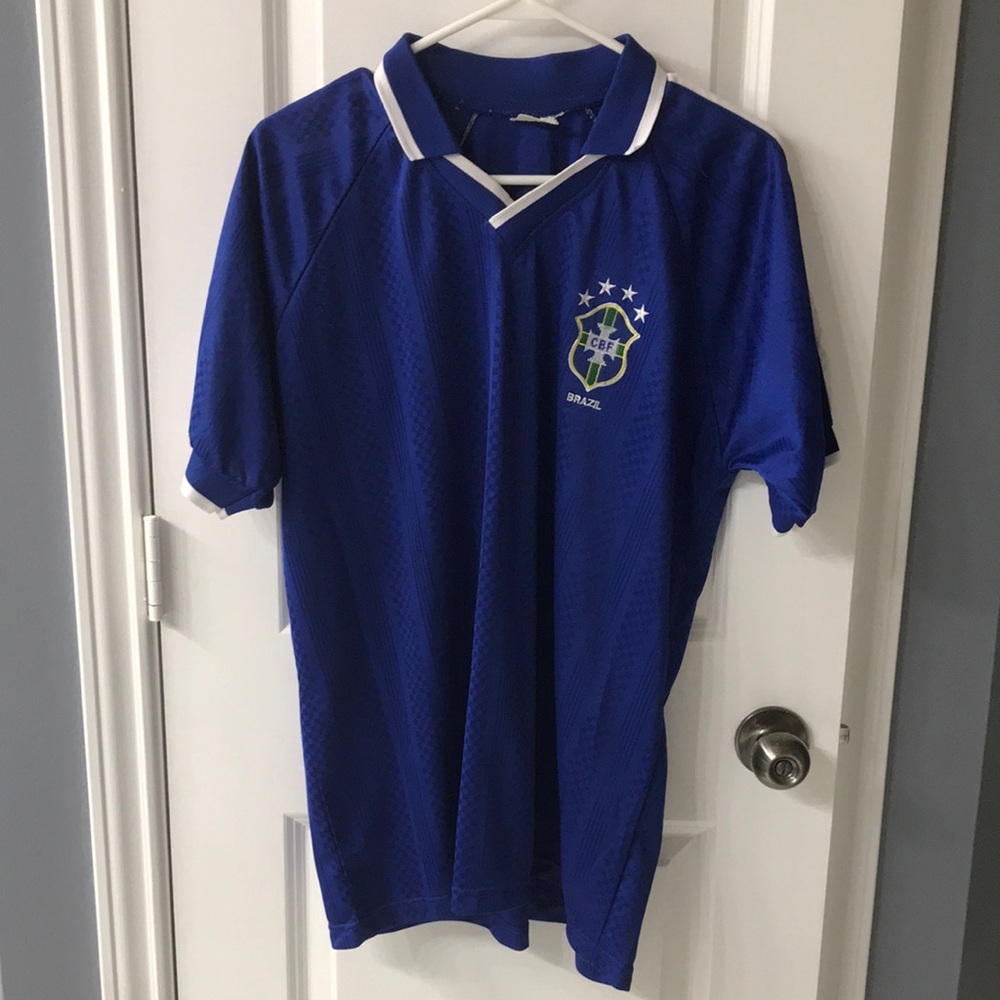 Blue Brazil Soccer Jersey